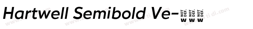 Hartwell Semibold Ve字体转换